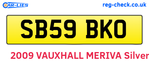 SB59BKO are the vehicle registration plates.