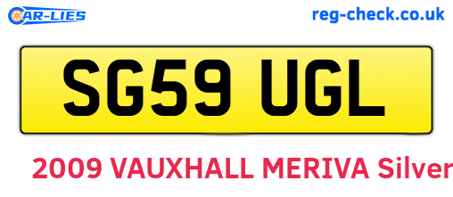 SG59UGL are the vehicle registration plates.