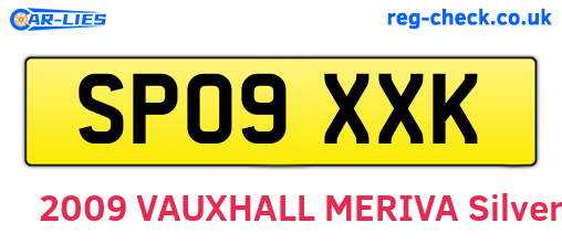 SP09XXK are the vehicle registration plates.