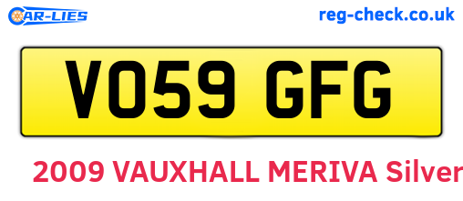 VO59GFG are the vehicle registration plates.