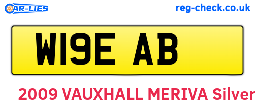W19EAB are the vehicle registration plates.