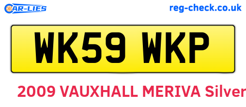 WK59WKP are the vehicle registration plates.