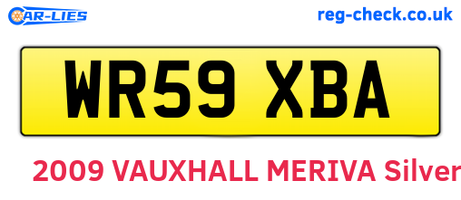 WR59XBA are the vehicle registration plates.