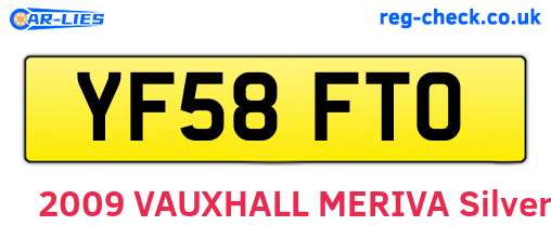 YF58FTO are the vehicle registration plates.
