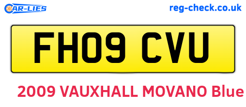 FH09CVU are the vehicle registration plates.