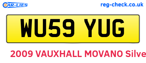 WU59YUG are the vehicle registration plates.