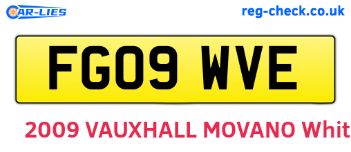 FG09WVE are the vehicle registration plates.