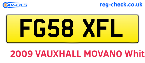 FG58XFL are the vehicle registration plates.