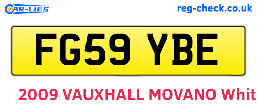 FG59YBE are the vehicle registration plates.