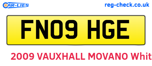 FN09HGE are the vehicle registration plates.