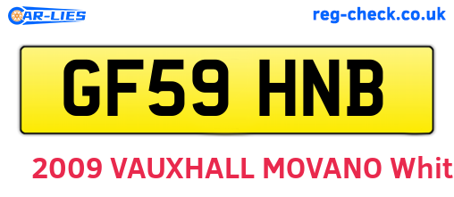 GF59HNB are the vehicle registration plates.