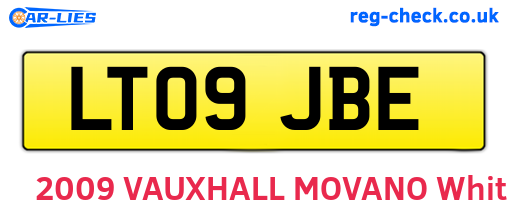 LT09JBE are the vehicle registration plates.