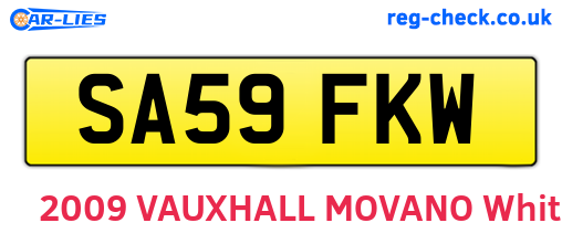 SA59FKW are the vehicle registration plates.