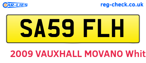 SA59FLH are the vehicle registration plates.