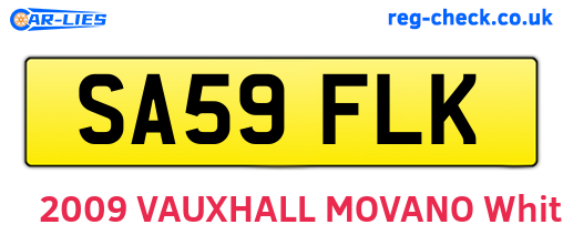 SA59FLK are the vehicle registration plates.