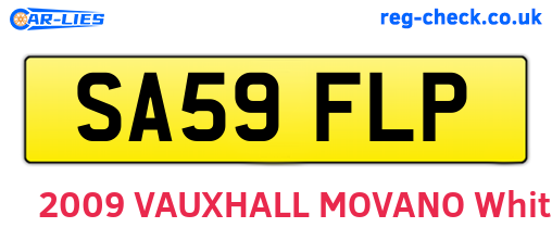SA59FLP are the vehicle registration plates.