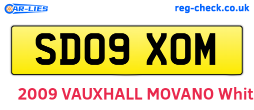 SD09XOM are the vehicle registration plates.