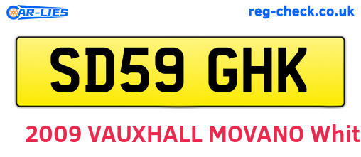 SD59GHK are the vehicle registration plates.