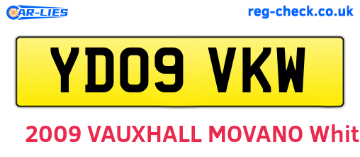 YD09VKW are the vehicle registration plates.