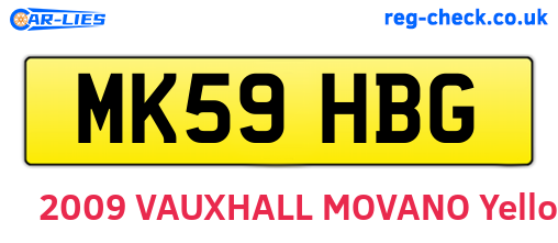 MK59HBG are the vehicle registration plates.