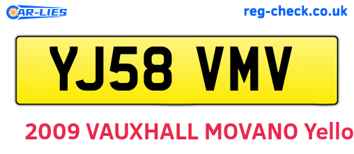 YJ58VMV are the vehicle registration plates.