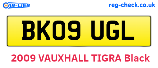 BK09UGL are the vehicle registration plates.