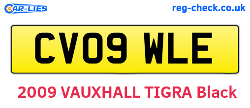 CV09WLE are the vehicle registration plates.
