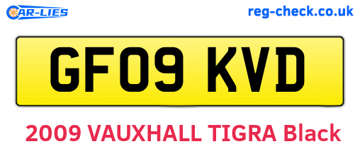 GF09KVD are the vehicle registration plates.