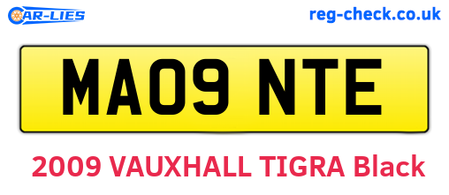 MA09NTE are the vehicle registration plates.