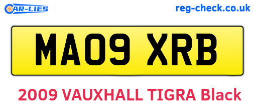 MA09XRB are the vehicle registration plates.