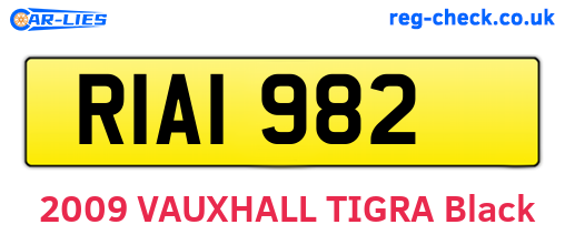 RIA1982 are the vehicle registration plates.