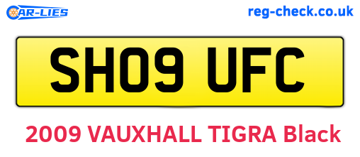 SH09UFC are the vehicle registration plates.