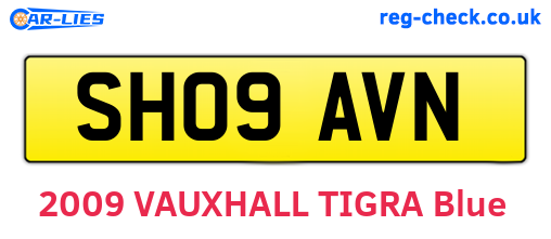 SH09AVN are the vehicle registration plates.