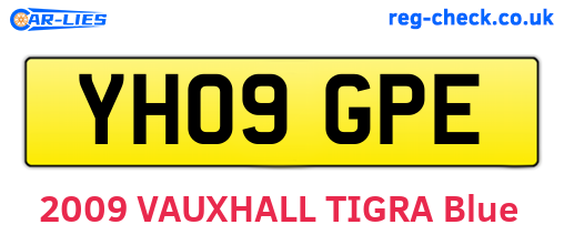 YH09GPE are the vehicle registration plates.