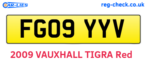 FG09YYV are the vehicle registration plates.