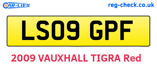 LS09GPF are the vehicle registration plates.