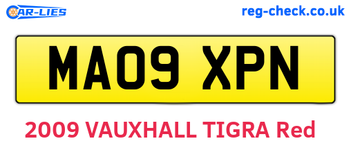 MA09XPN are the vehicle registration plates.