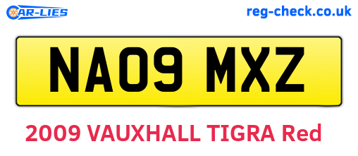 NA09MXZ are the vehicle registration plates.