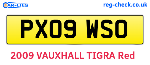 PX09WSO are the vehicle registration plates.
