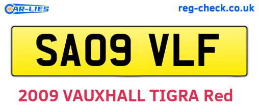 SA09VLF are the vehicle registration plates.