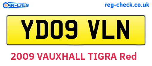 YD09VLN are the vehicle registration plates.
