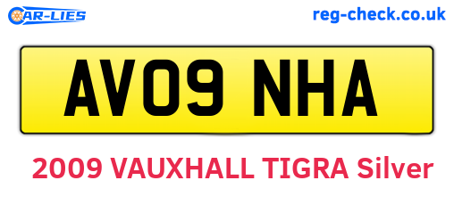 AV09NHA are the vehicle registration plates.