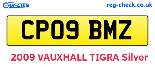 CP09BMZ are the vehicle registration plates.