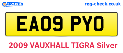 EA09PYO are the vehicle registration plates.