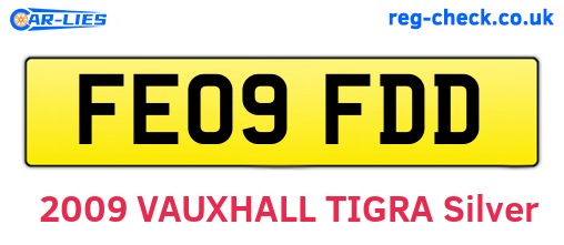 FE09FDD are the vehicle registration plates.