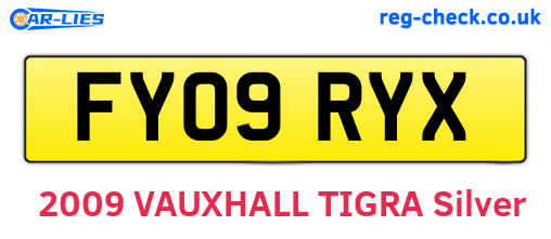 FY09RYX are the vehicle registration plates.