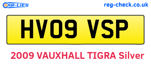 HV09VSP are the vehicle registration plates.