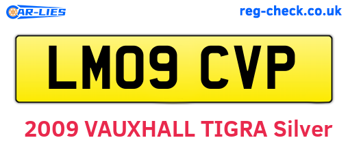 LM09CVP are the vehicle registration plates.