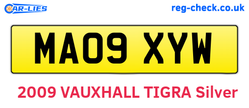 MA09XYW are the vehicle registration plates.