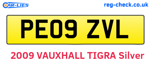 PE09ZVL are the vehicle registration plates.
